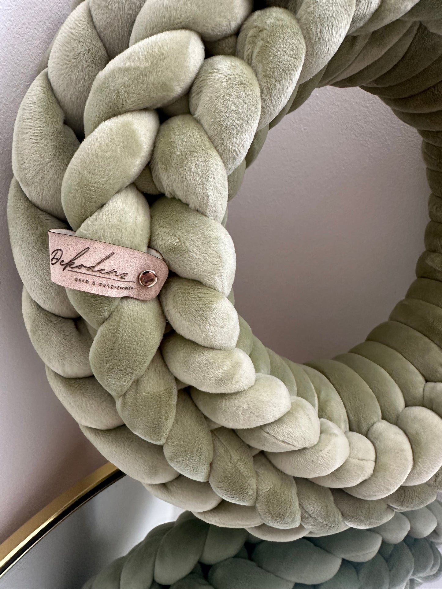 Samtkranz - Grün - 30cm