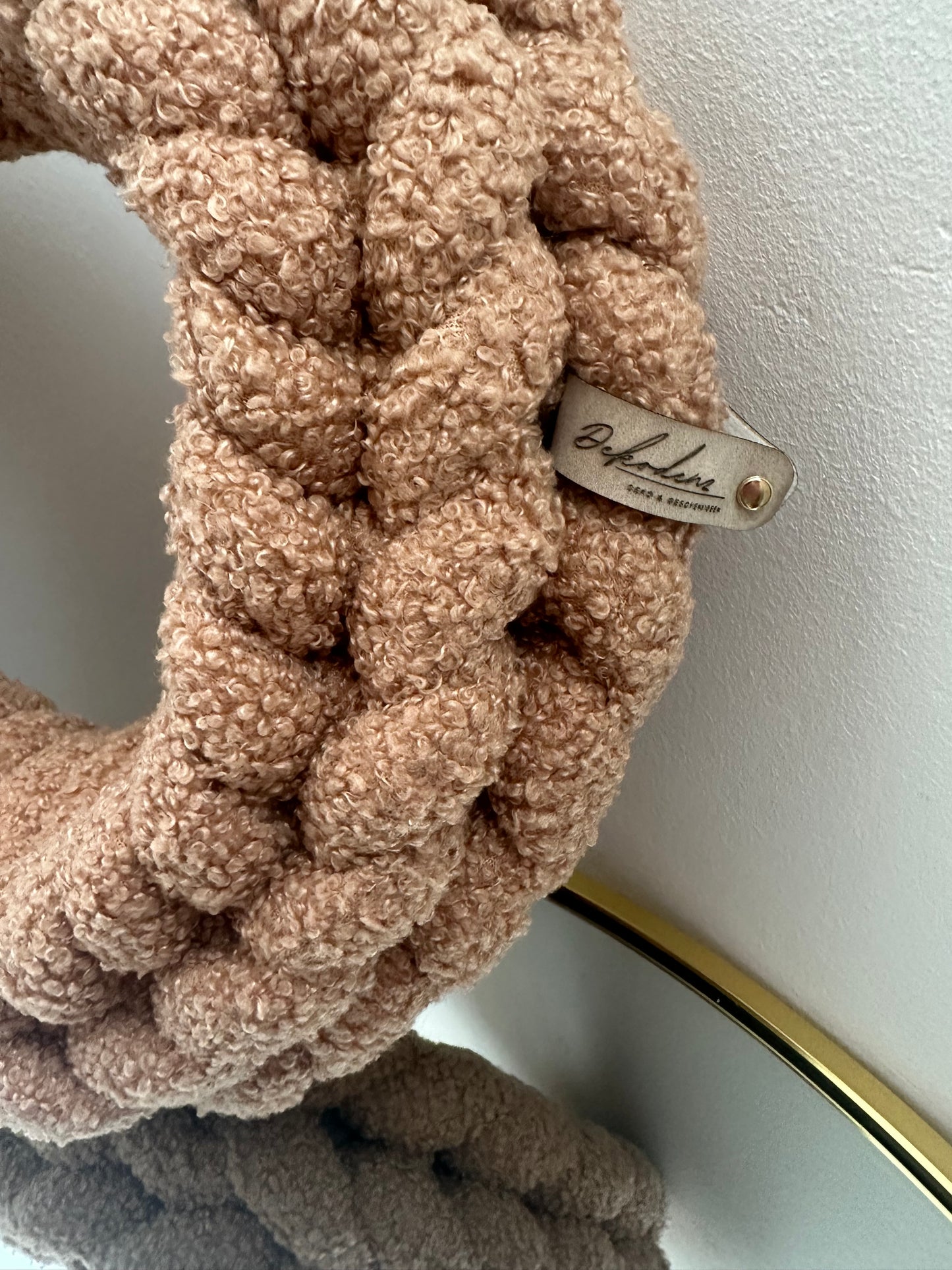 Wollkranz - Teddystyle - Hellbraun - 30cm