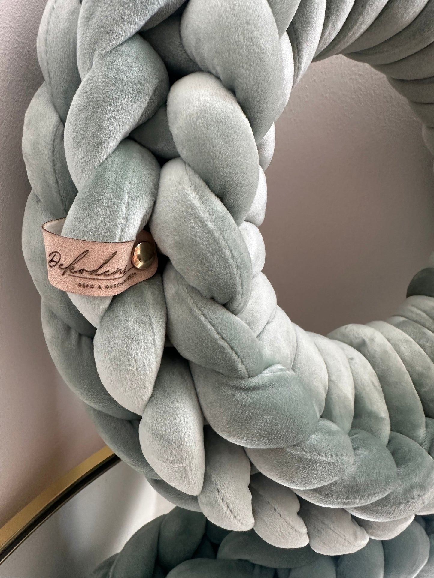 Samtkranz - Salbeigrün - 30cm